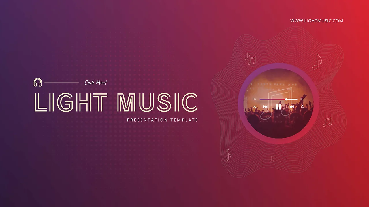 Free Music Theme Google Slides Template