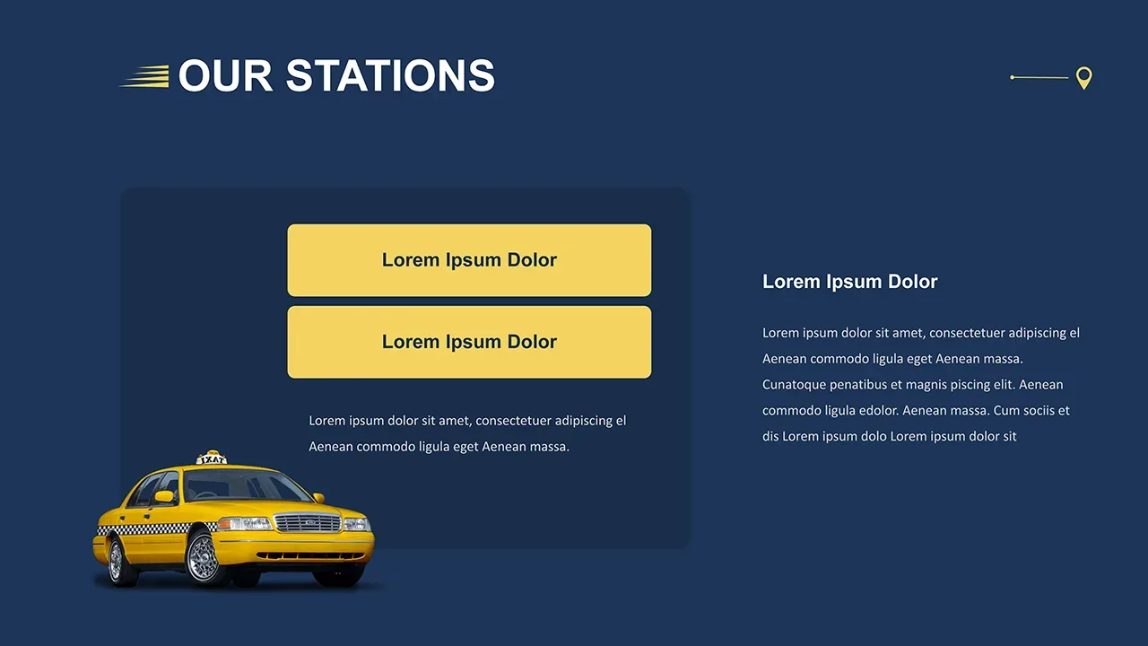 Our stations slide in free cab and taxi templates