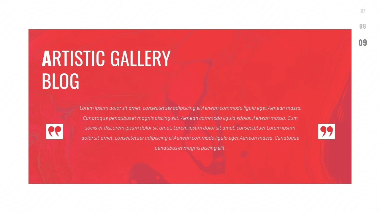 art blog template in art gallery google slides presentation template