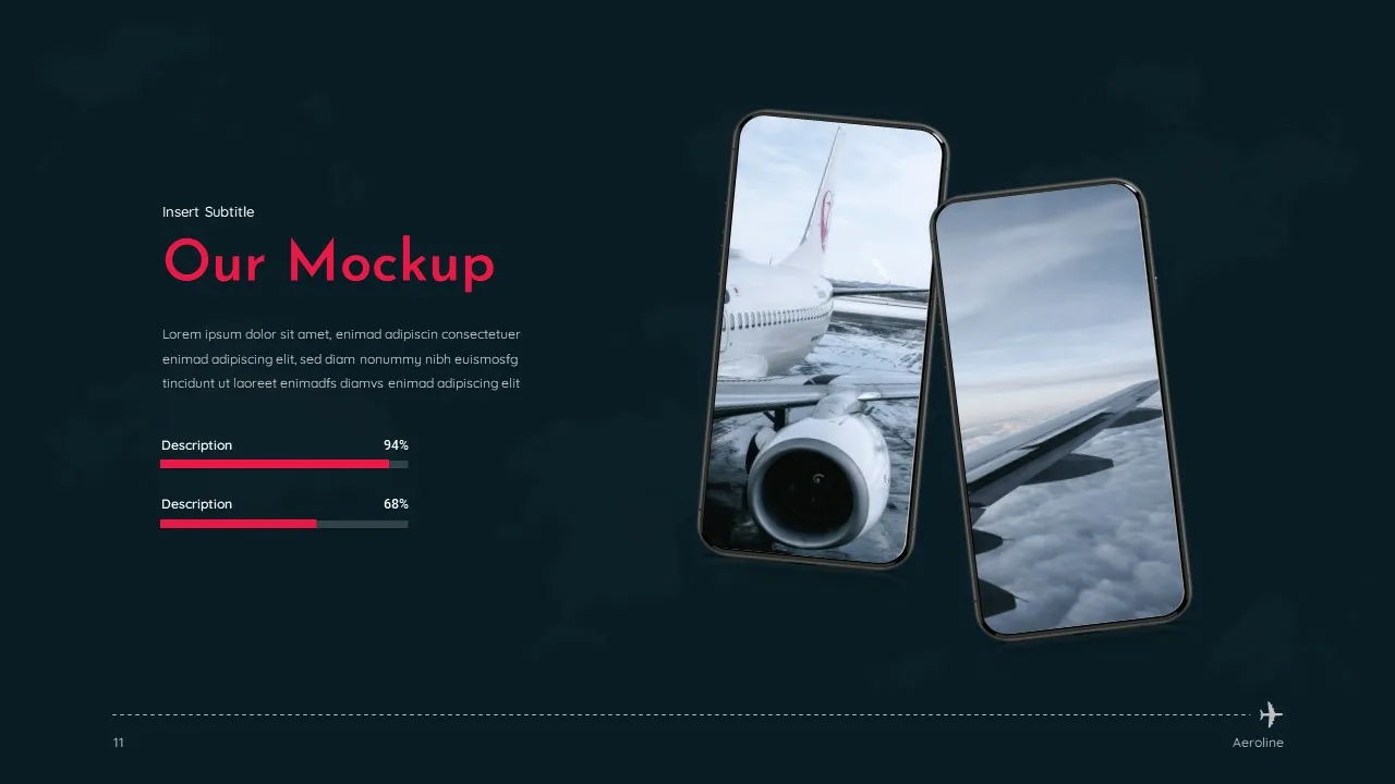 flight services mockup template for google slides