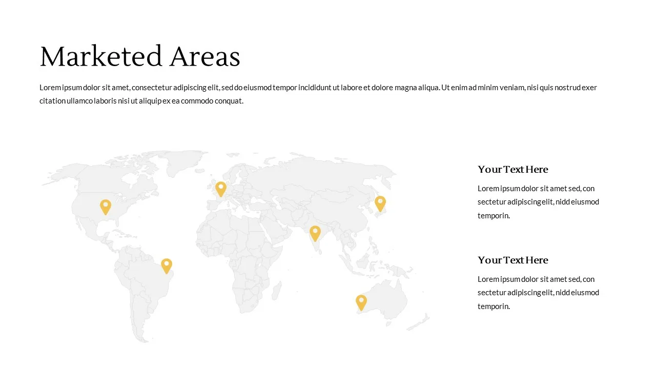 marketed areas slide in free brand presentation templates for google slides