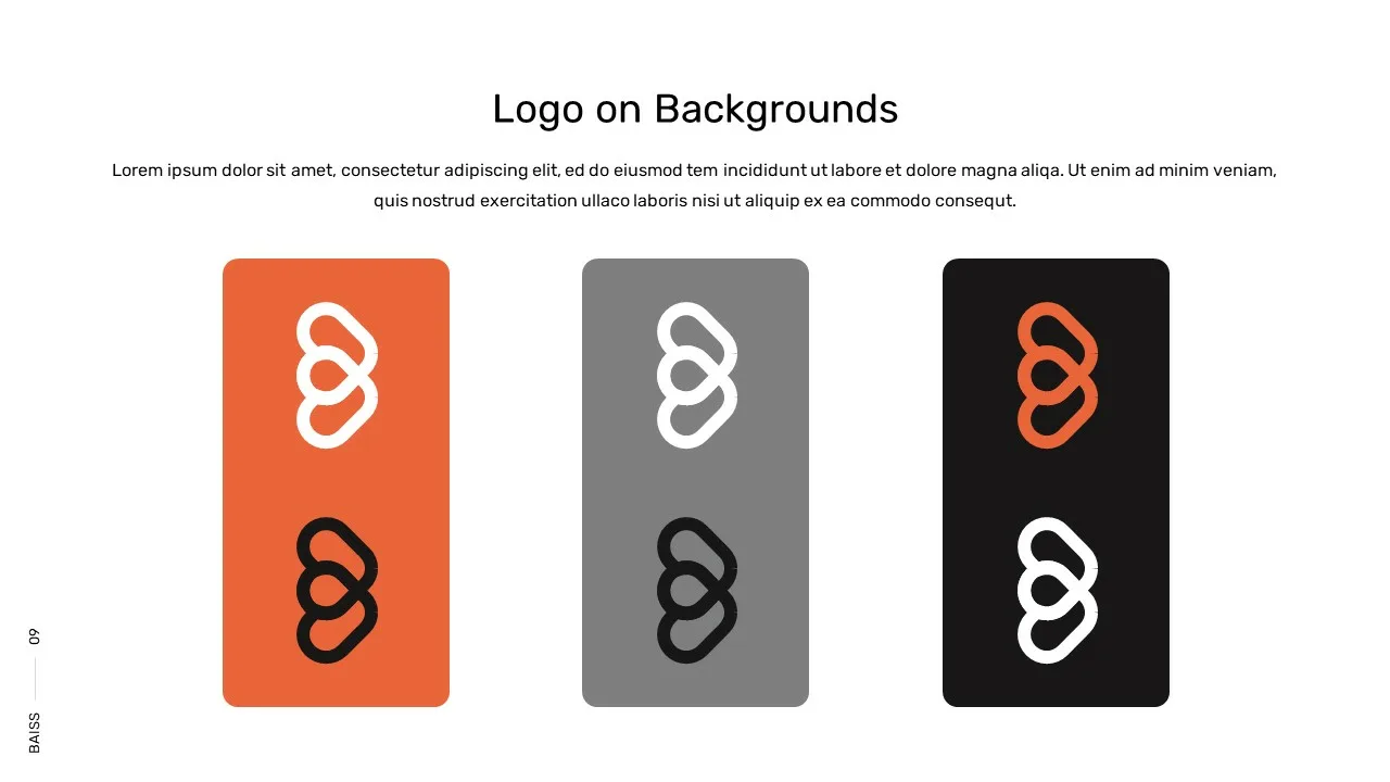 Background logos theme for google slides Free Brand presentation slides template