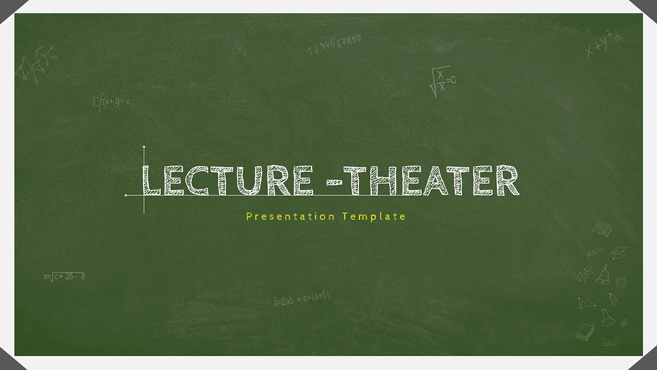 Chalkboard Google Slides Template Title Slide