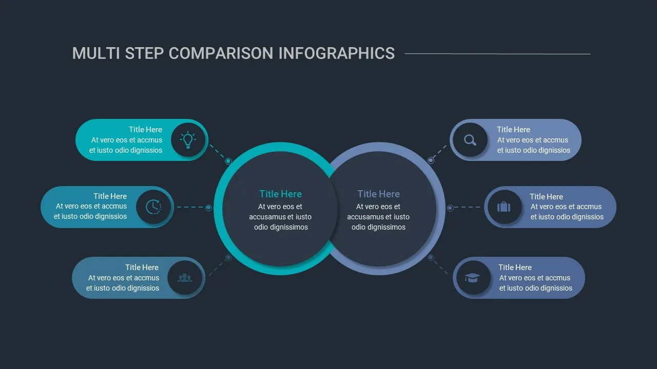 Google Slides Multi-step Comparison Diagram Slide