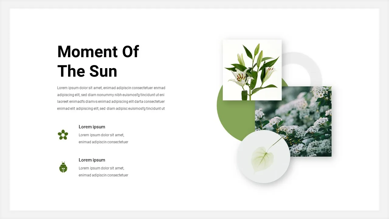 Google Slides Spring Theme with Creative Infographics