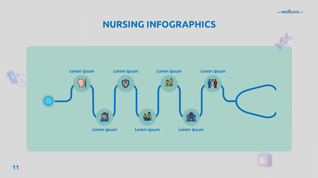 Google slides Nurse infographic template