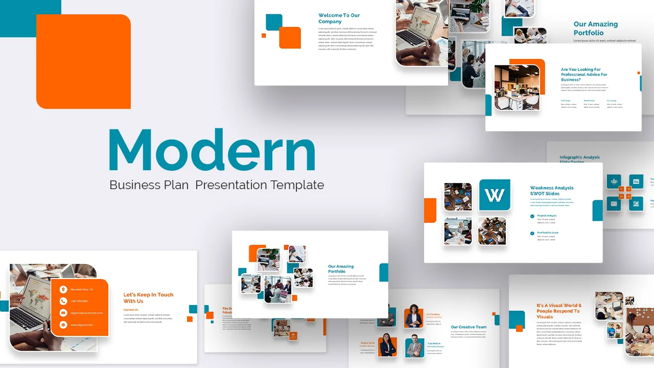 Modern Business Google Slides Templates Cover Slide