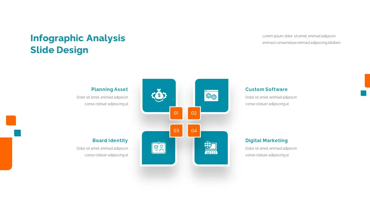 Modern google slides with infographics for presentation