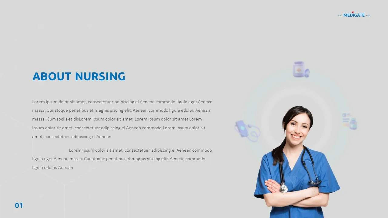 Nursing Presentation About Us Template