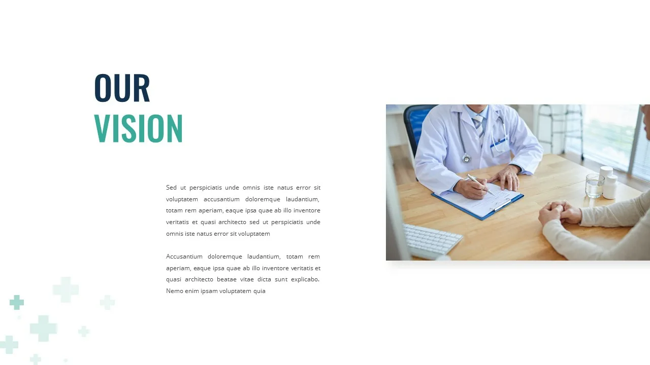 Our Vision Slide of Free Healthcare Google Slides Template