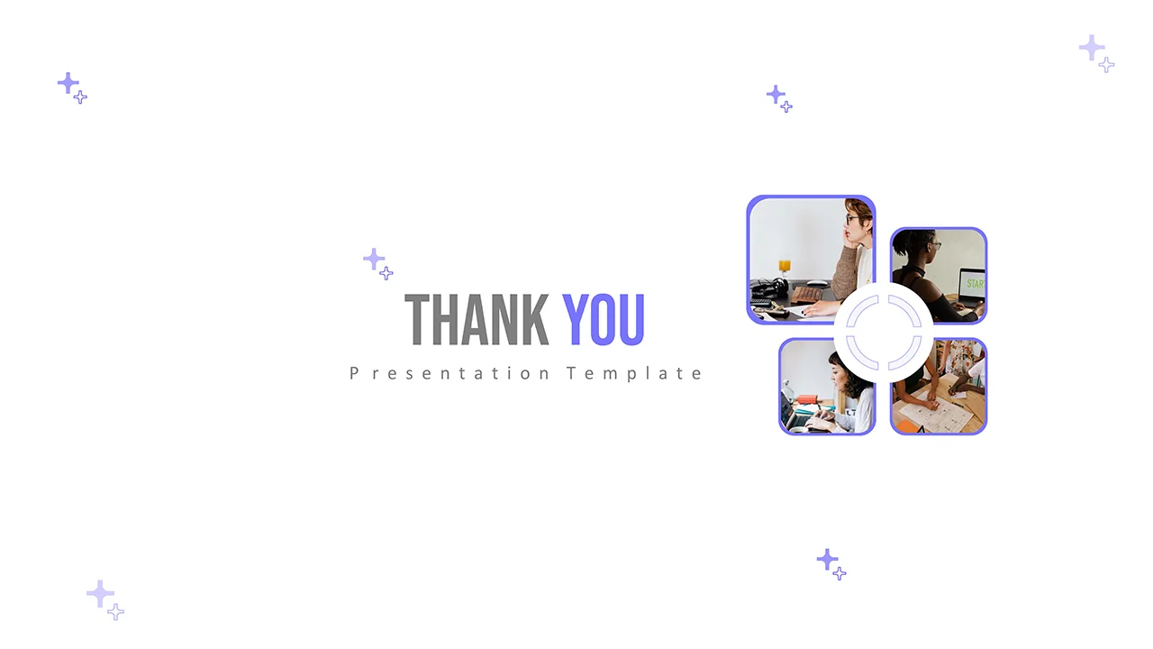 Project management google slides template thank you slide