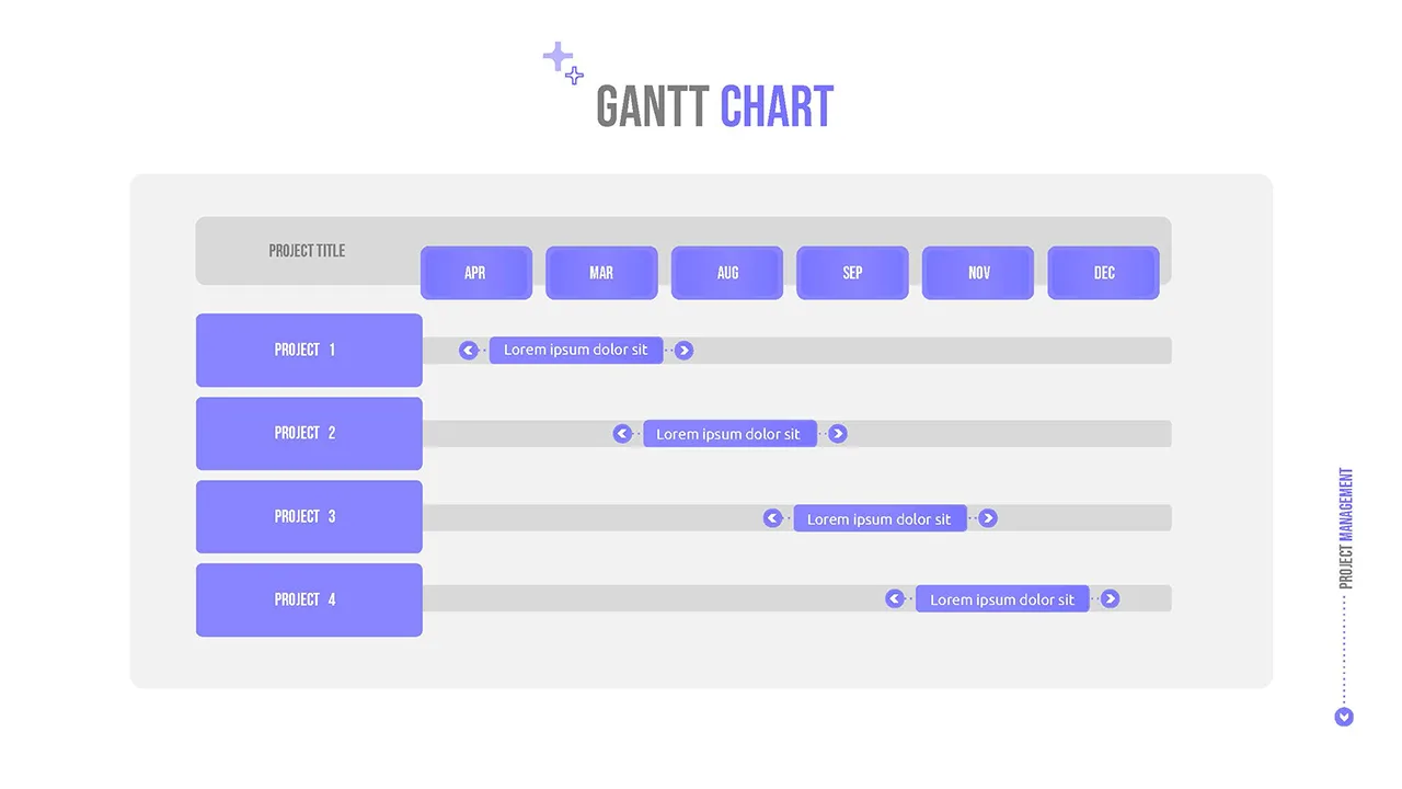 Project management presentation template for google slides with gantt chart