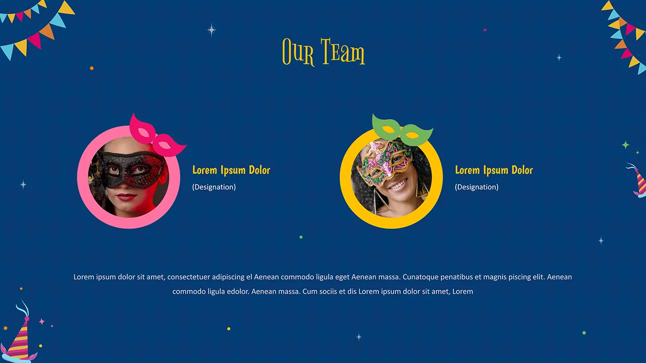 Team Introduction Slide of Free Carnival Presentation Template for Google Slides