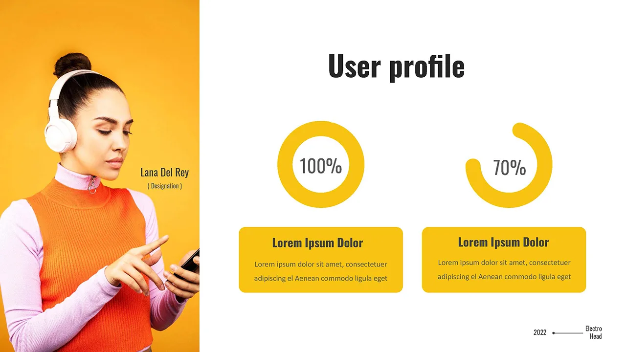 User Profile Slide of Product Pitch Slides Themes for Google Slides