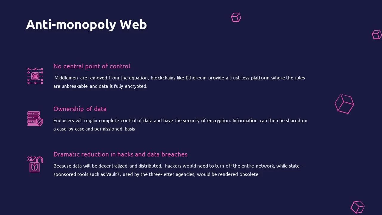 Web 3.0 Characteristics Slide of Free Web3 Presentation Theme