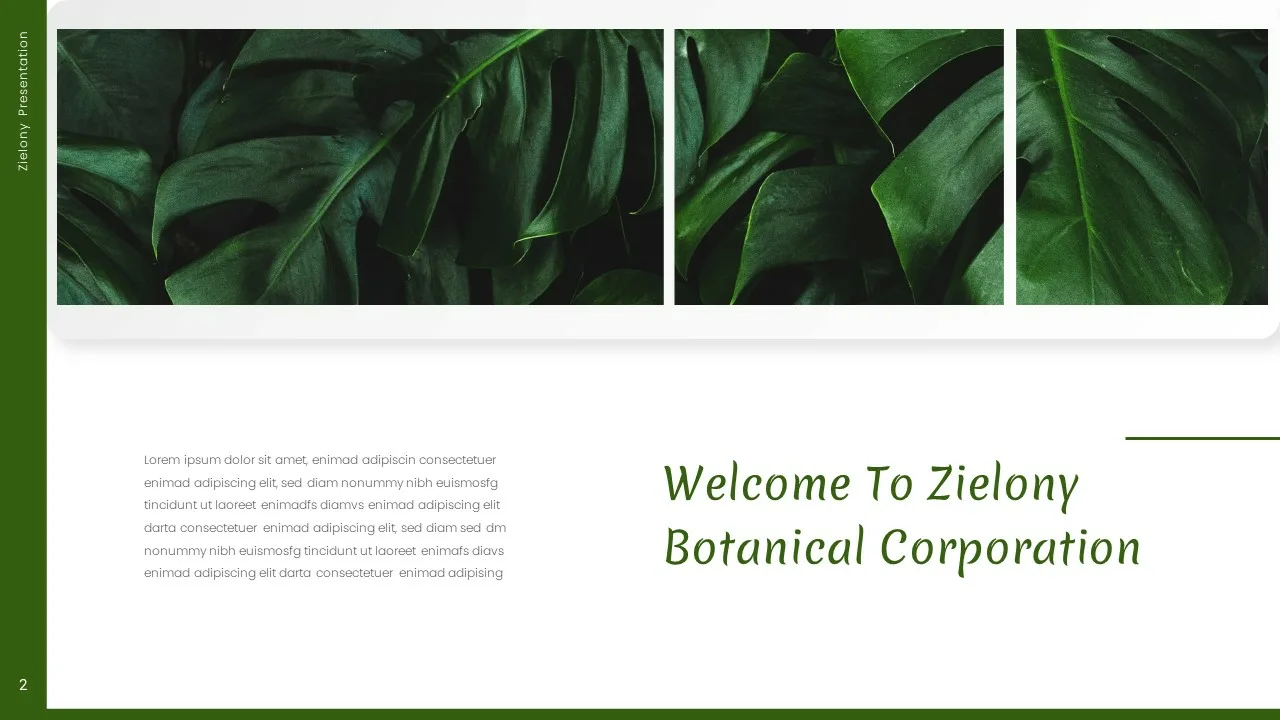 Welcome Slide of Nature Slide Templates for Google Slides