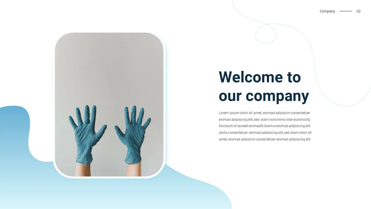 Welcome to our company slide for medical google slides template