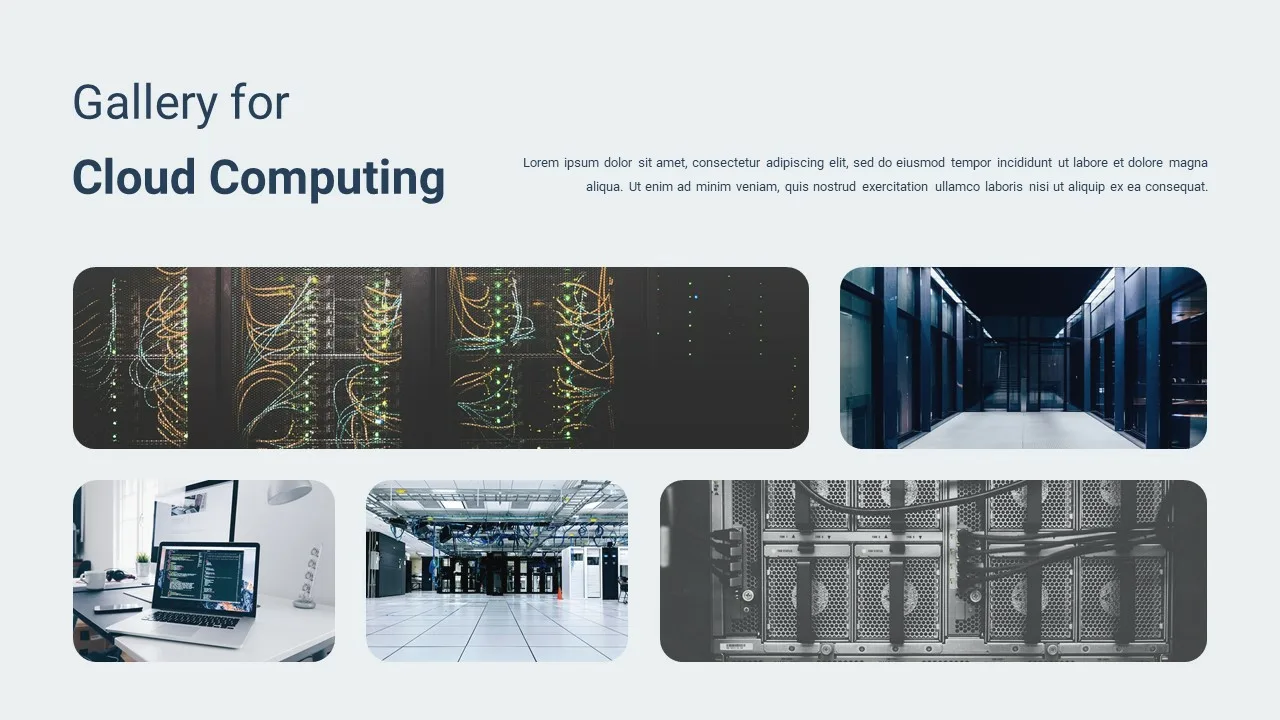 cloud computing gallery template for google slides