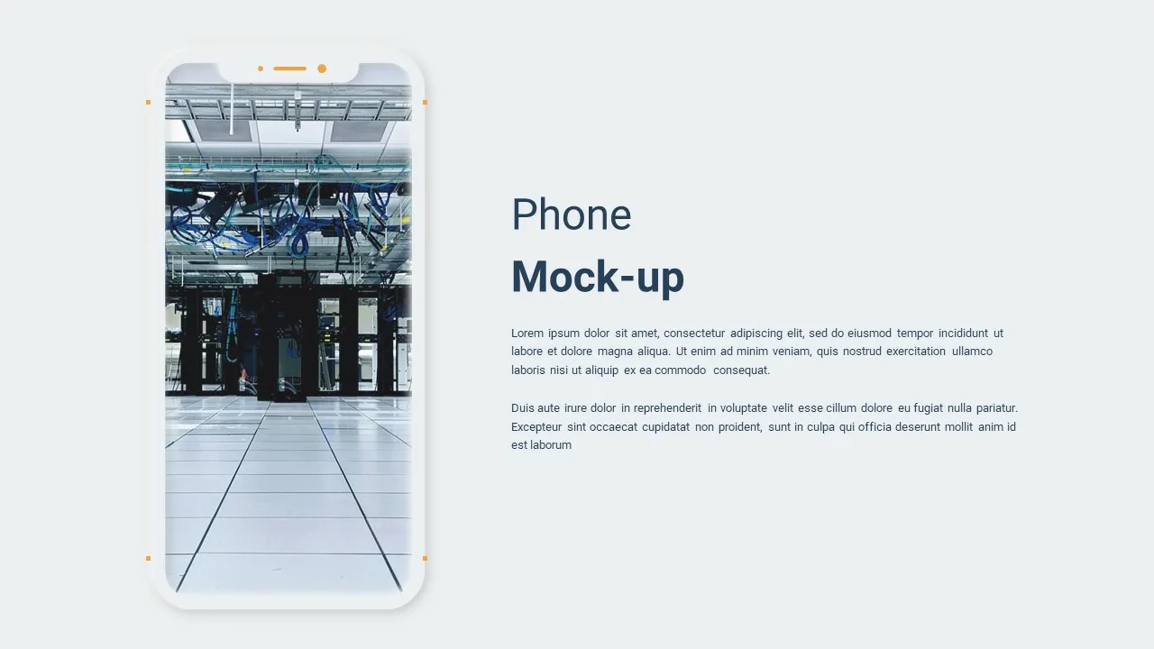 phone mockup template in cloud computing google slides theme