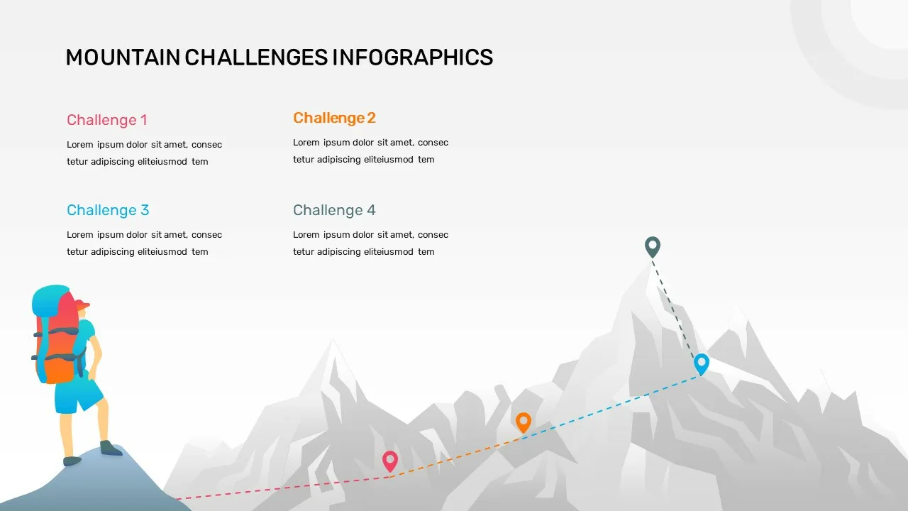 4 Step Mountain Challenge Google Slides Template