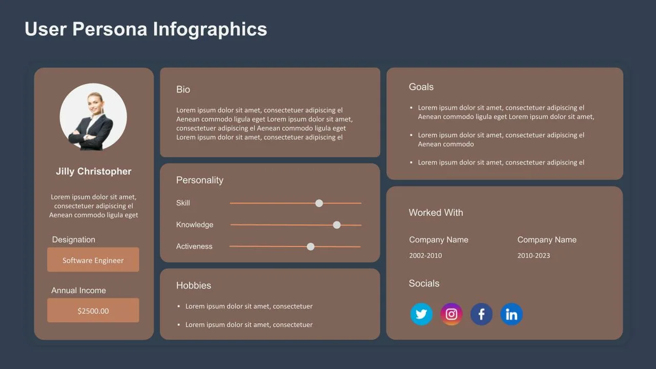 Aesthetic User Persona Slide Template