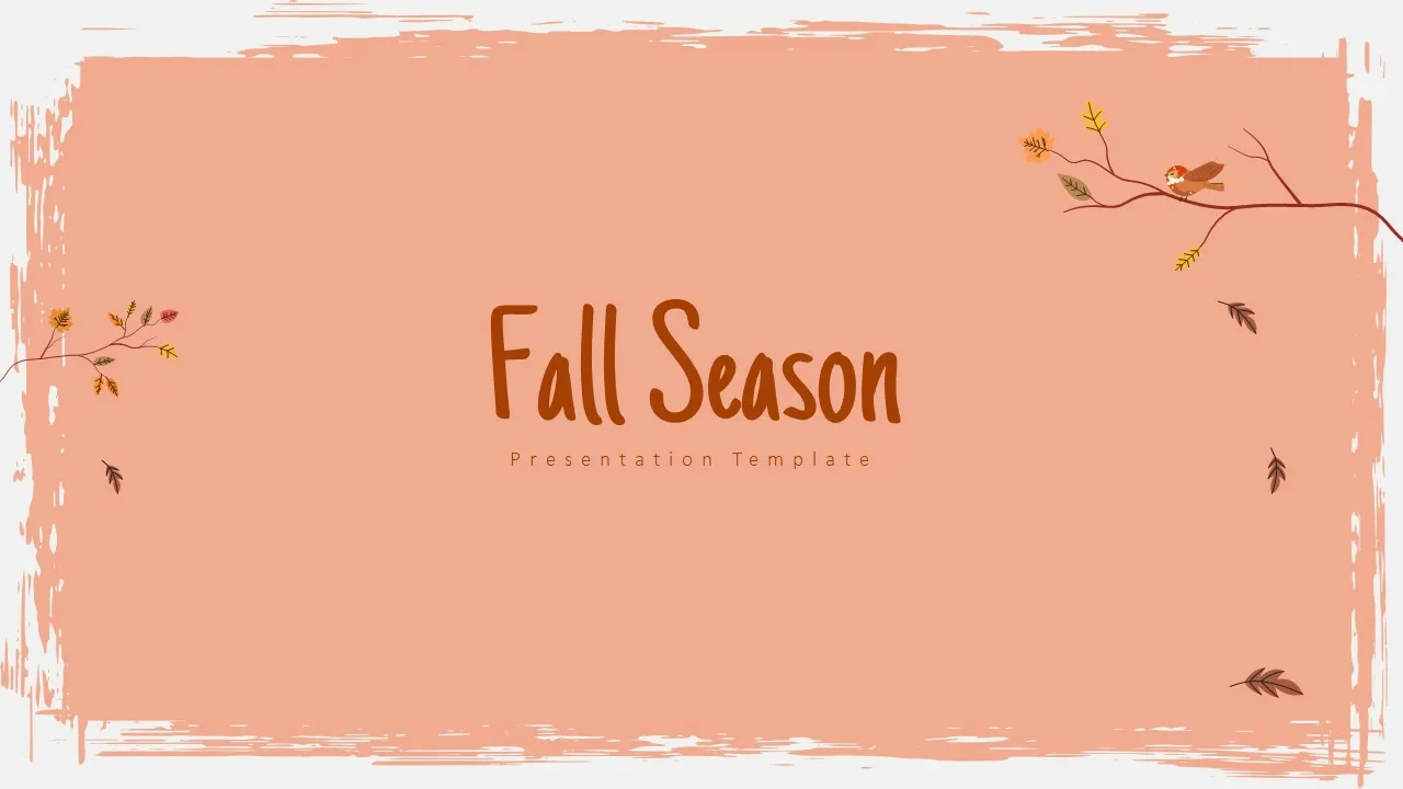 Fall Theme Google Slides Template Title Slide