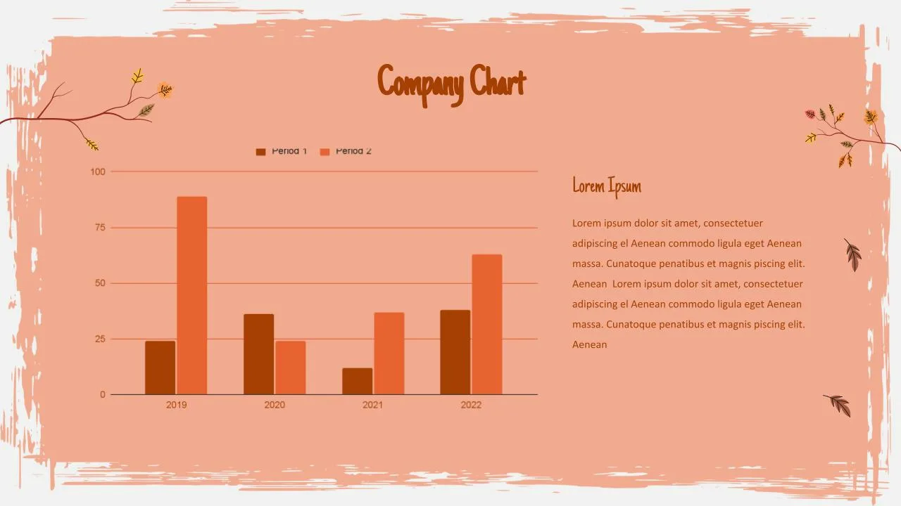 Fall Theme Google Slides Template with Chart