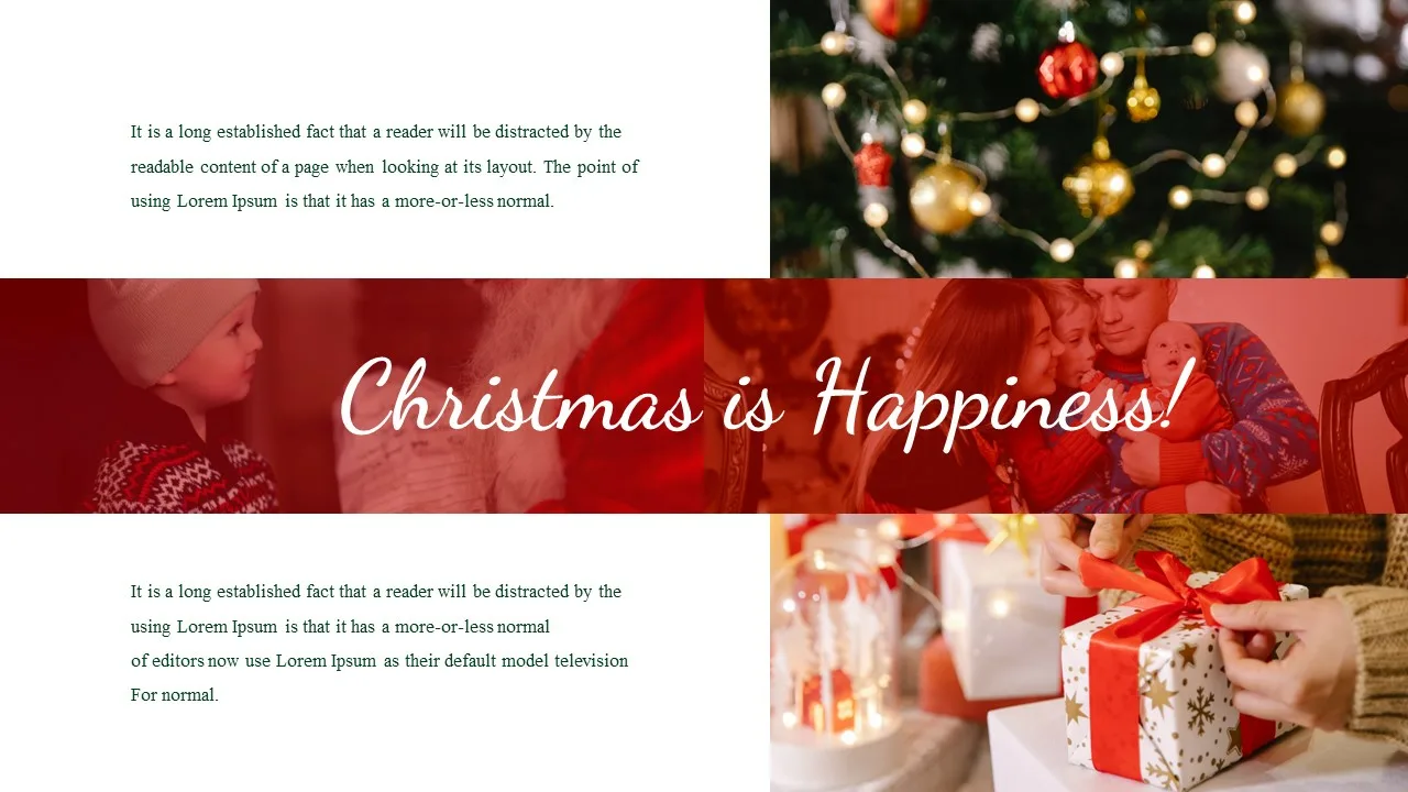 2 Column Free Christmas Presentation Background with Images