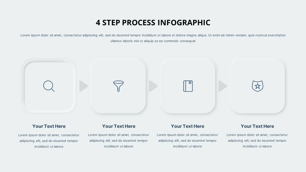 4 Step Process Flow Diagram Template