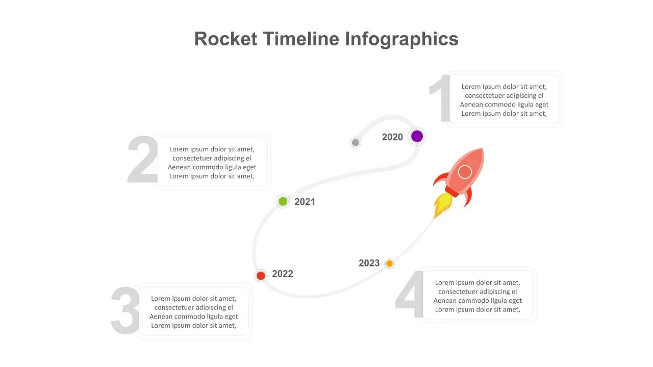 4 Stepped Google Slides Timeline Template