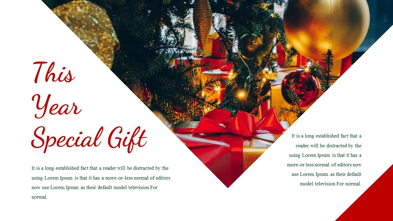 Christmas Gift Slide in Free Google Slides Christmas Themes