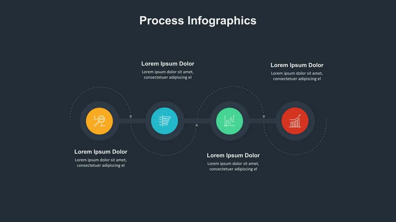 Dark Theme Process Slides for Presentation