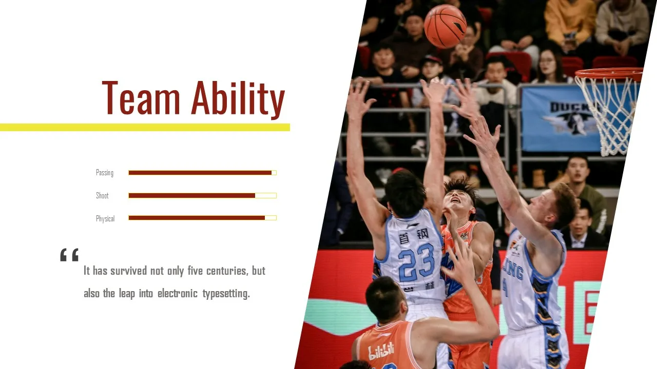 Free Basketball Slide Background Team Abilities Slide