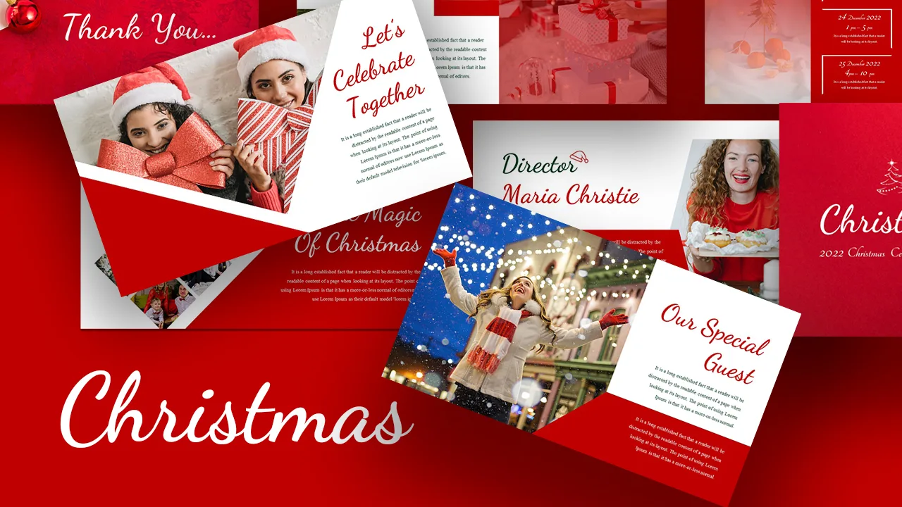 Free Christmas Google Slides Theme Cover Slide