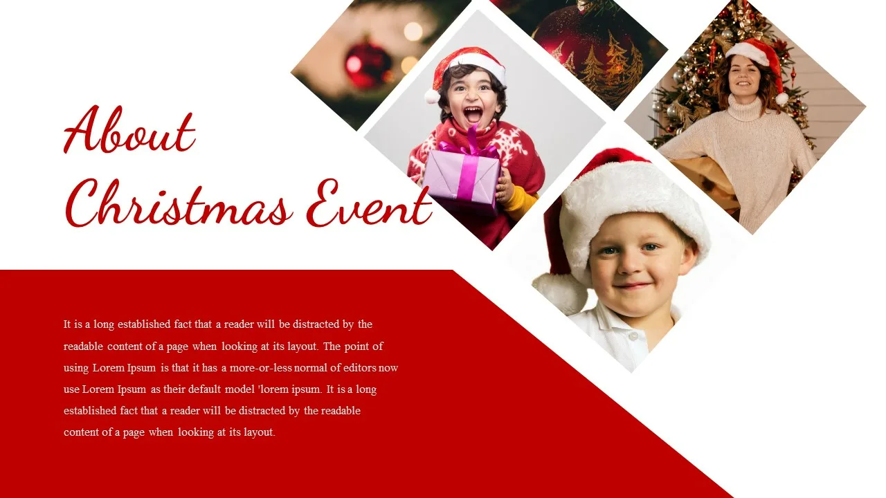 Free Christmas Themed Google Slides Christmas Event Celebration Slide