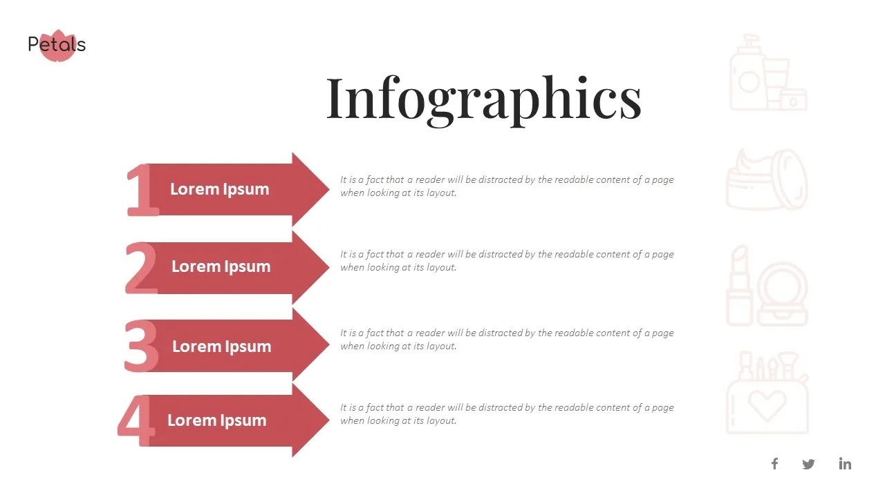 Linear 4 Arrow Slide in Product Launch Templates