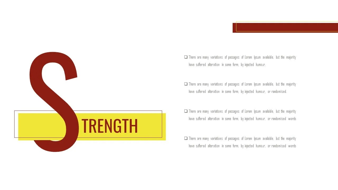 Strength Analysis Slide of SWOT Analysis in Free Basketball Google Slides Theme