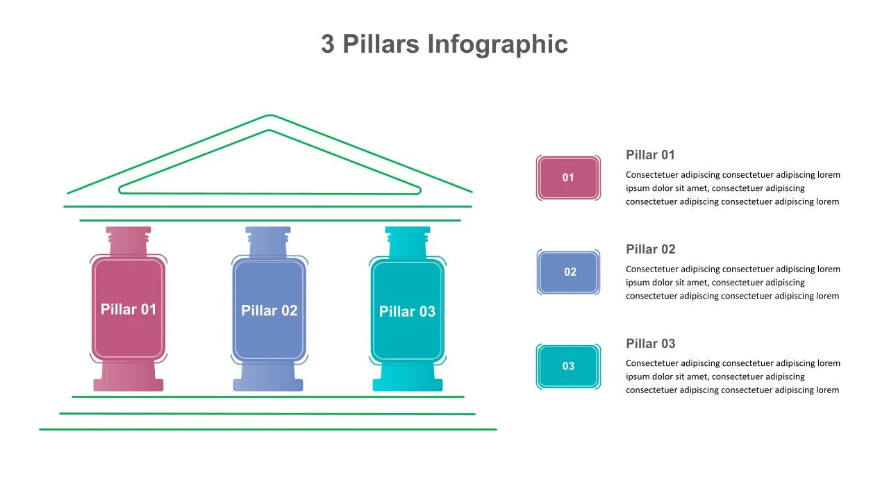 3 Pillars Google Slides Template