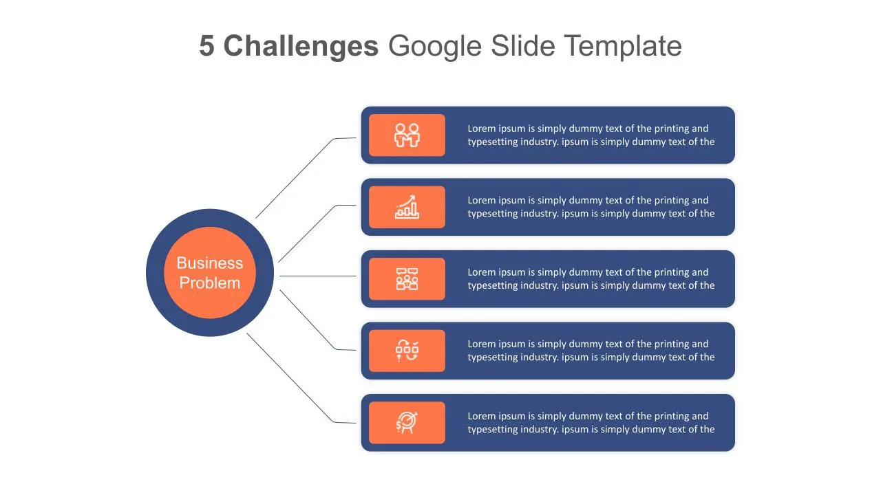 5 Steps Challenges Presentation Slide