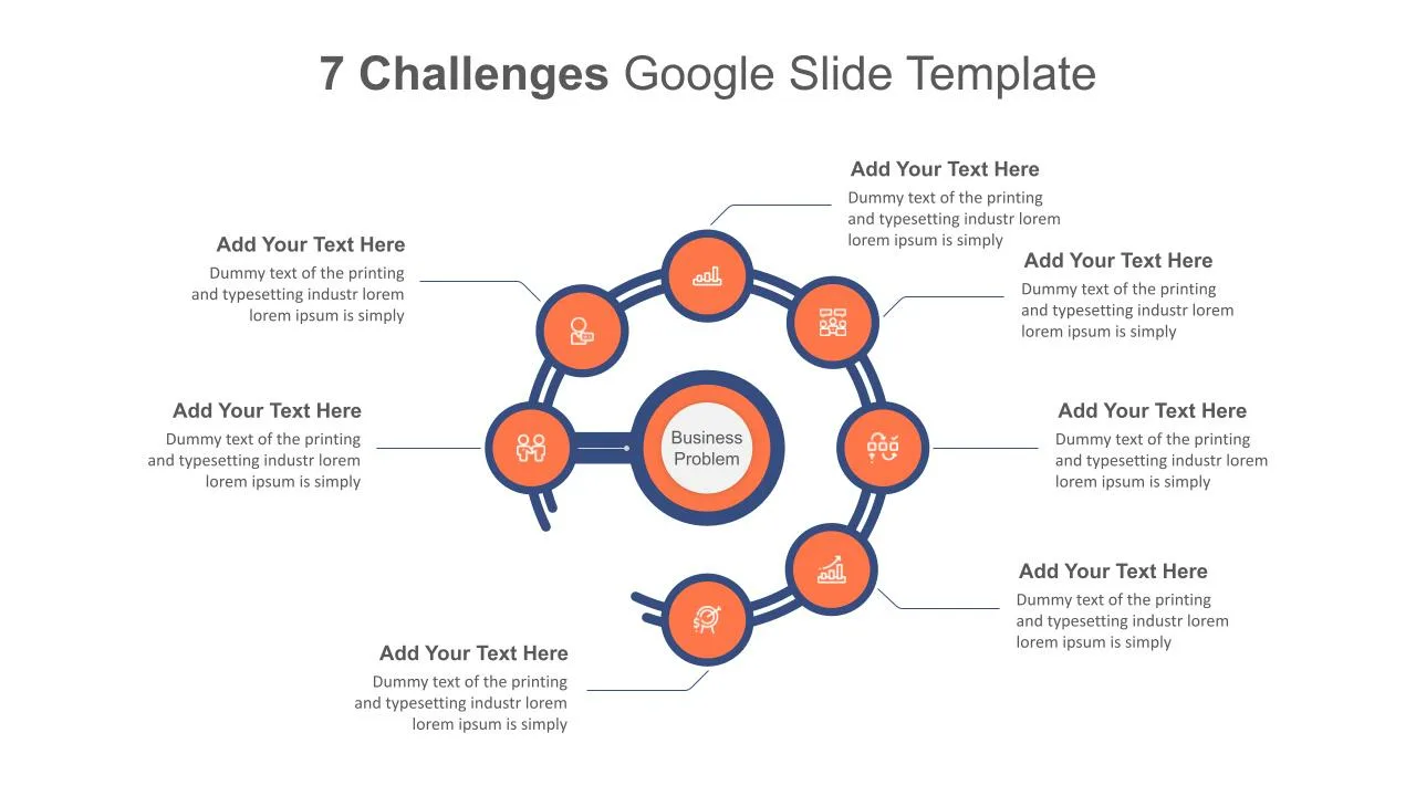 7 Steps Challenges Slide Template