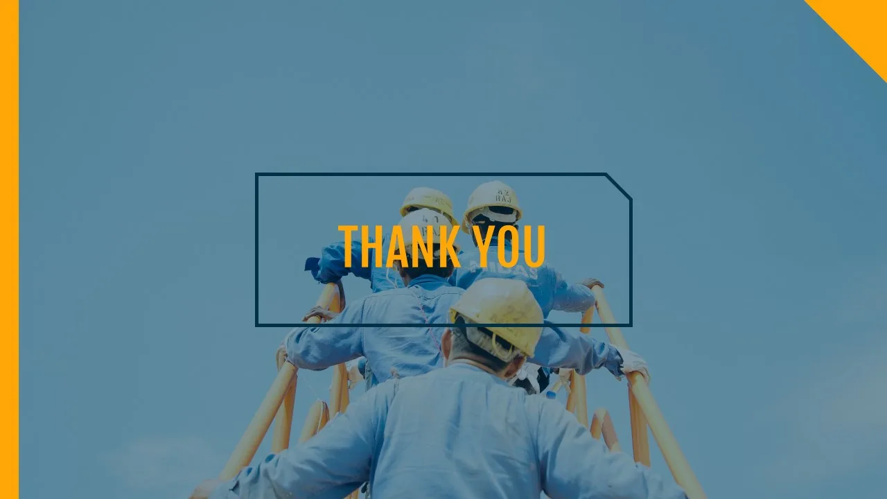 Construction Google Slides Theme Thank You Slide