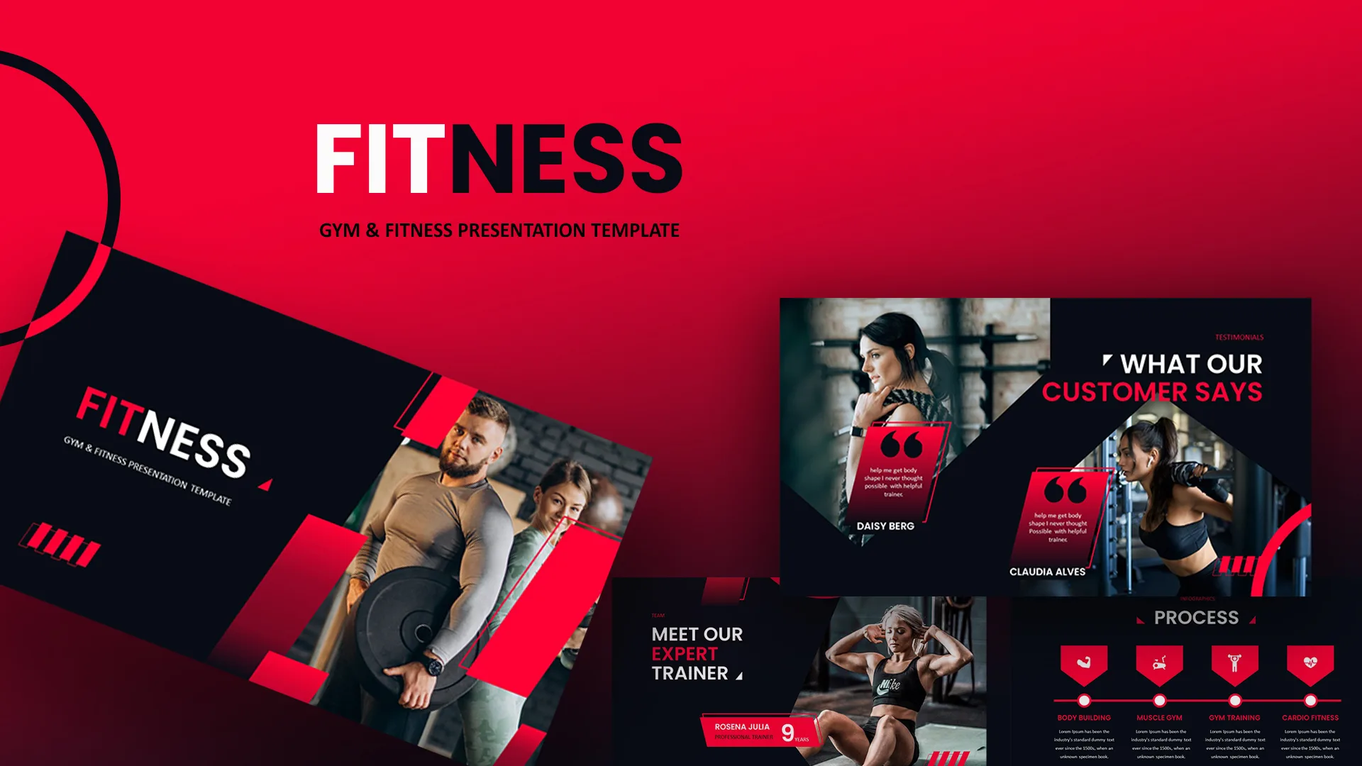 Fitness Templates for Google Slides Cover Slide