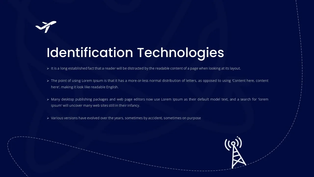 Identification Technologies Slide in Logistics Infographic