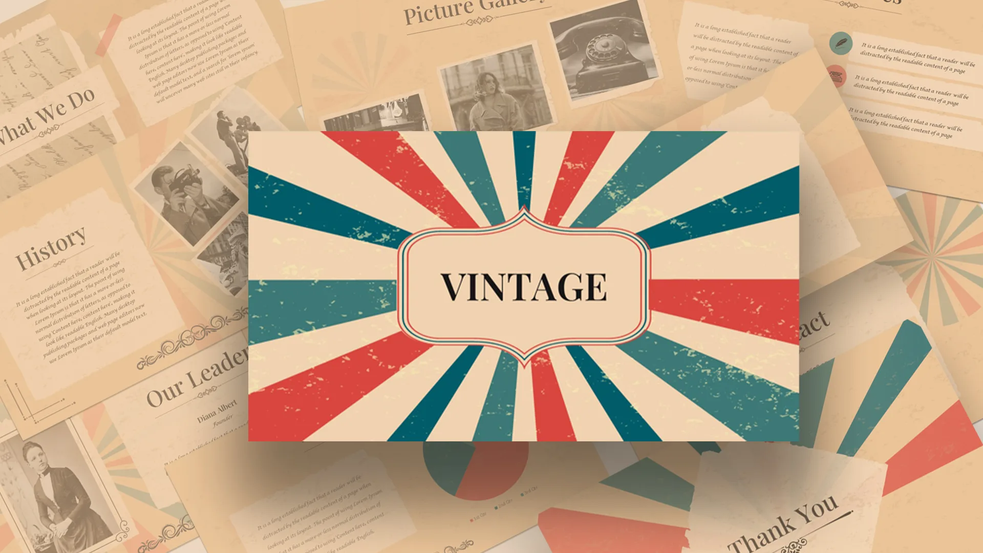 Vintage Google Slides Theme Cover Slide