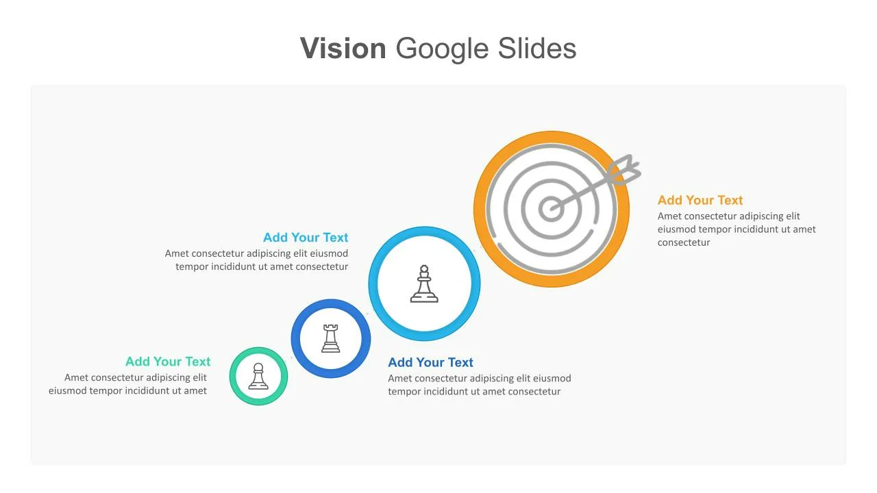 Attractive Circular Infographic Vision Slides