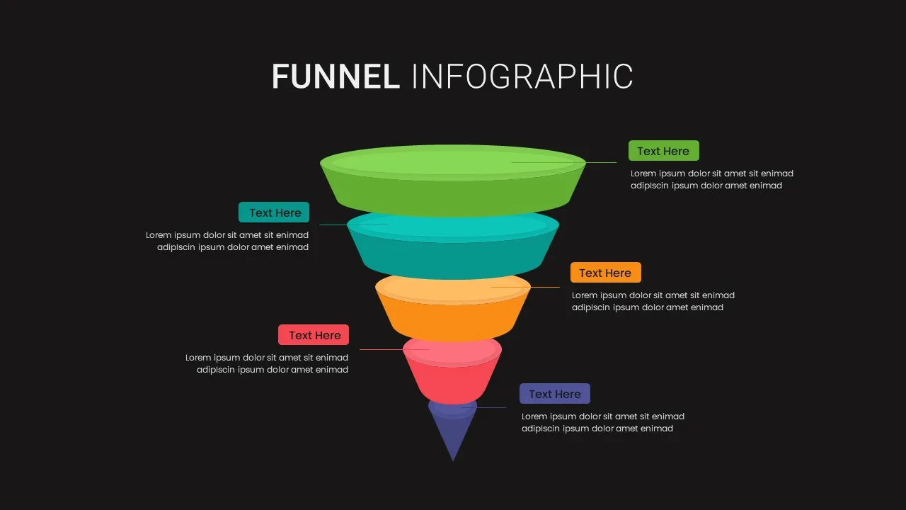 Dark Theme Funnel Slide Template