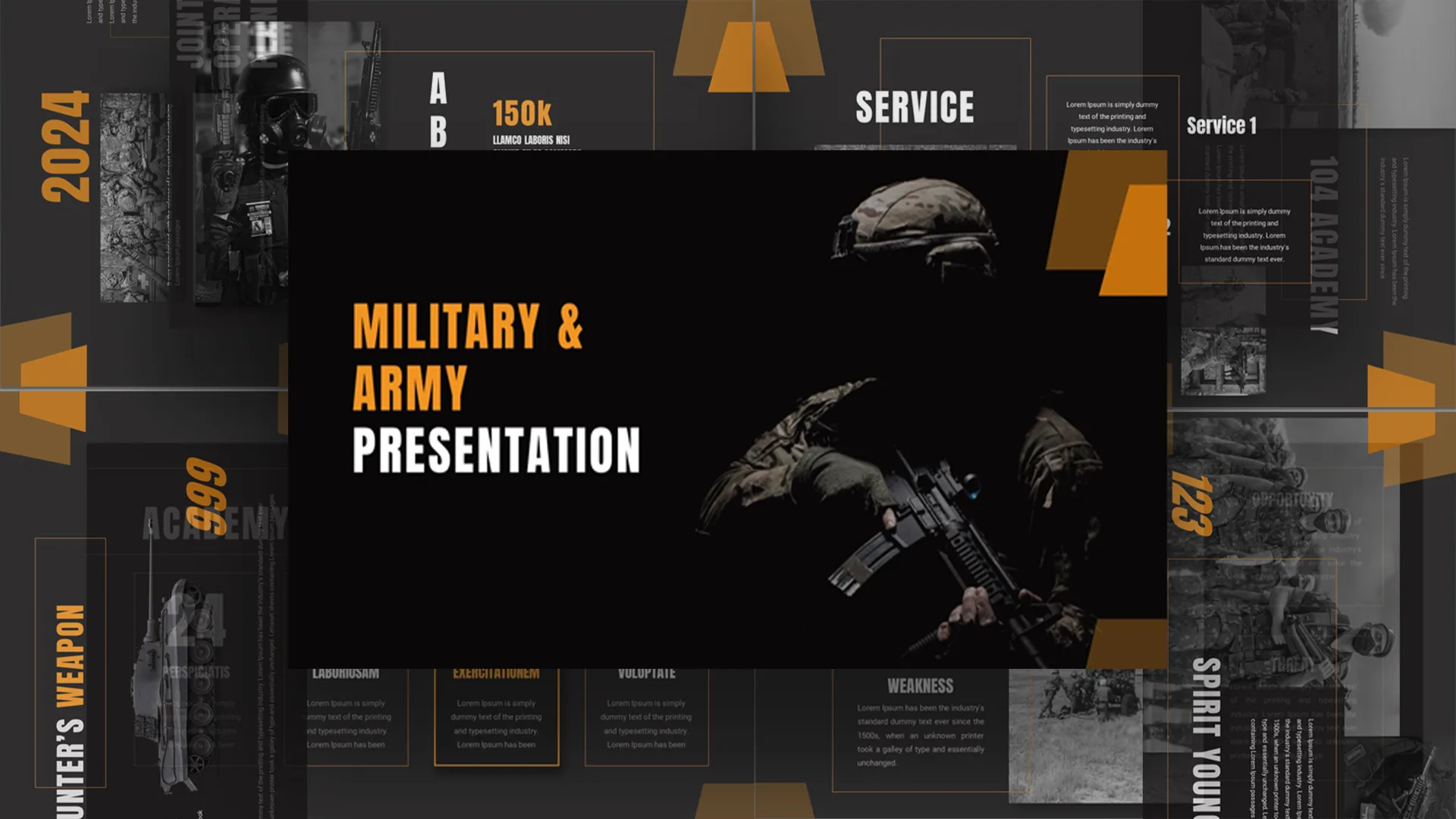 Military Presentation Template Cover page