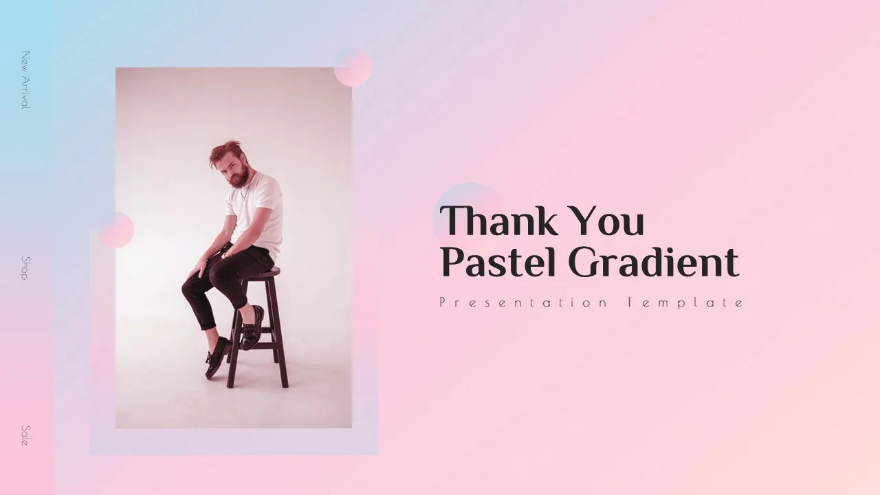 Thank You Slide of Pastel Theme Template