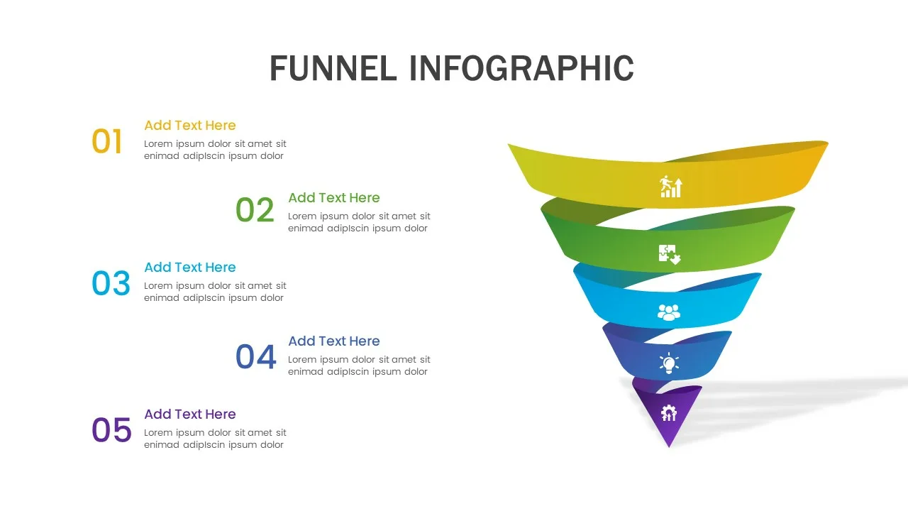 5 Steps Funnel Presentation Template