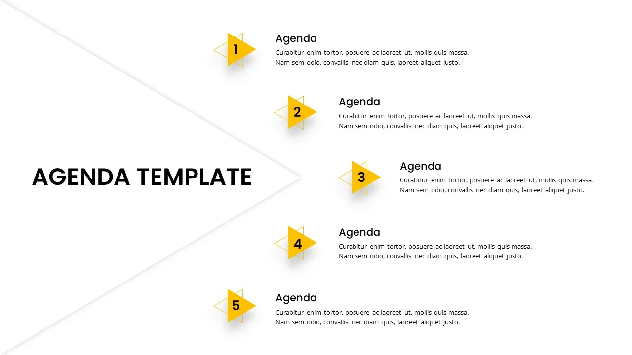 Attractive Agenda Presentation Template